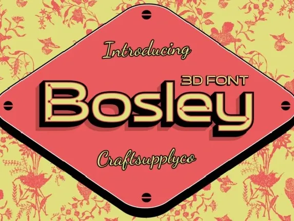 CS Bosley 3D font