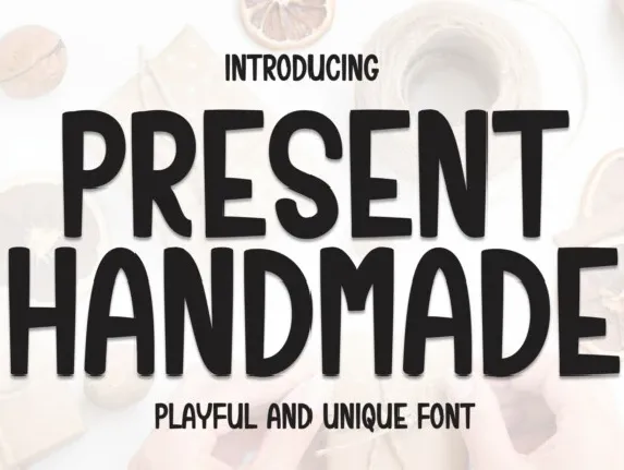 Present Handmade Display font