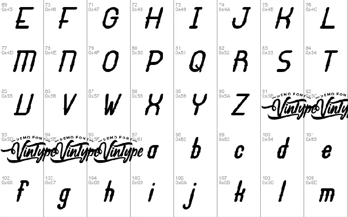 Dean Bradley Demo font