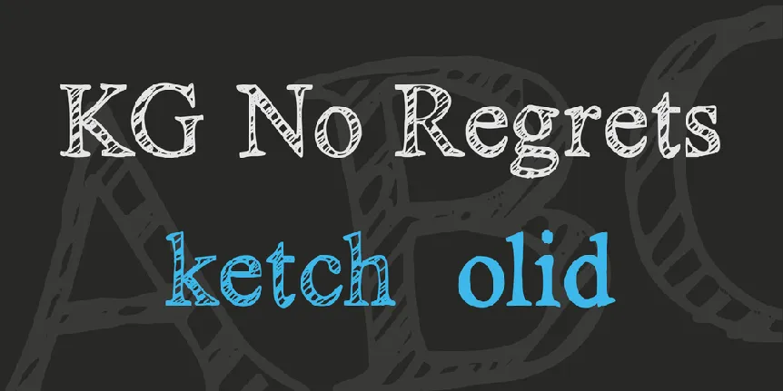 KG No Regrets font