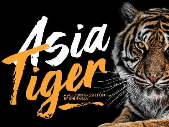 Asia Tiger Brush font