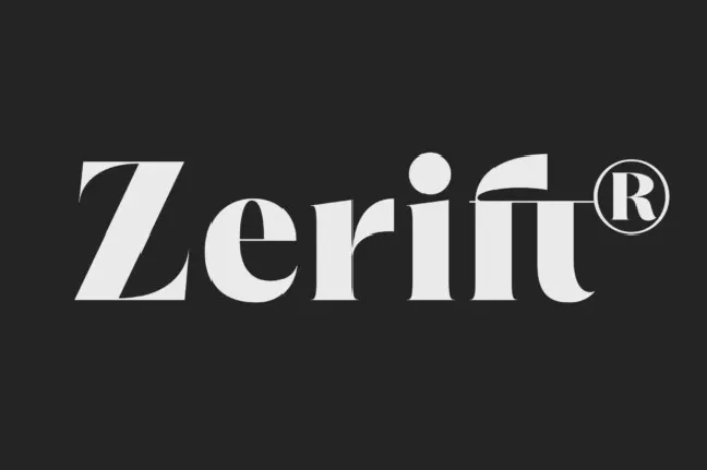 Zerift font