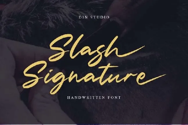 Slash Signature font