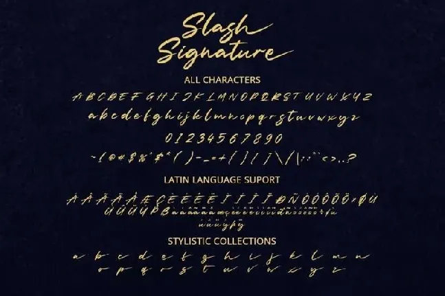 Slash Signature font