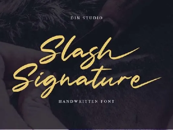 Slash Signature font