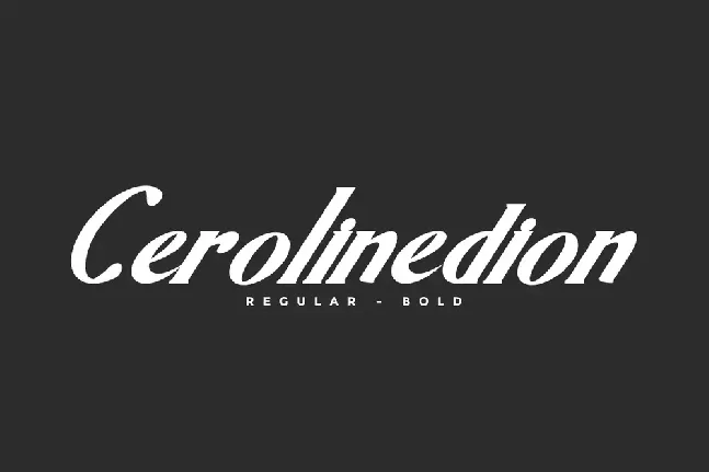 Cerolinedion Demo font