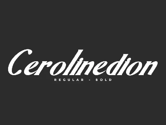 Cerolinedion Demo font