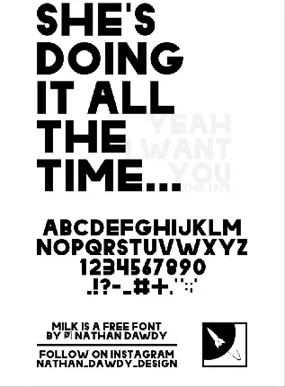 Milk Typeface font