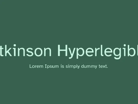 Atkinson Hyperlegible Family font