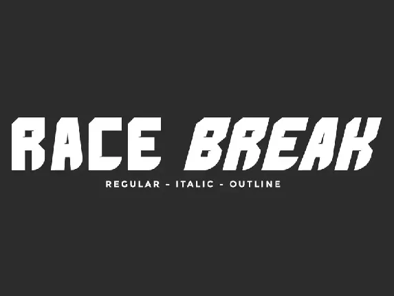 Race Break Demo font