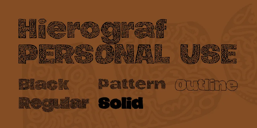 Hierograf PERSONAL USE font