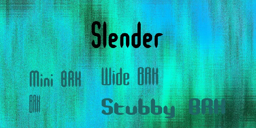 Slender font