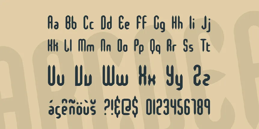 Slender font