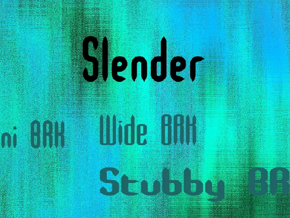 Slender font