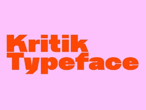 Kritik Family font