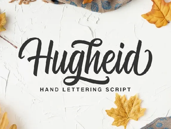 Hugheid Script font