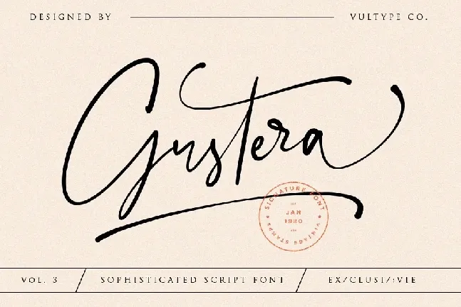 Gustera font