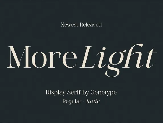 More Light font