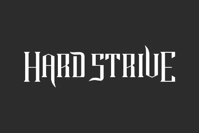 Hard Strive Demo font