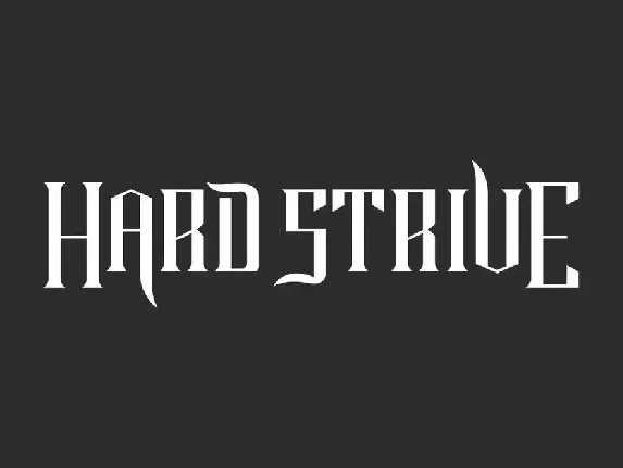 Hard Strive Demo font