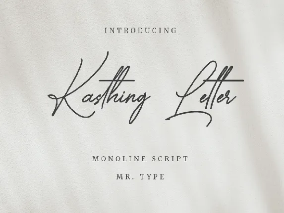 Kasthing Letter font