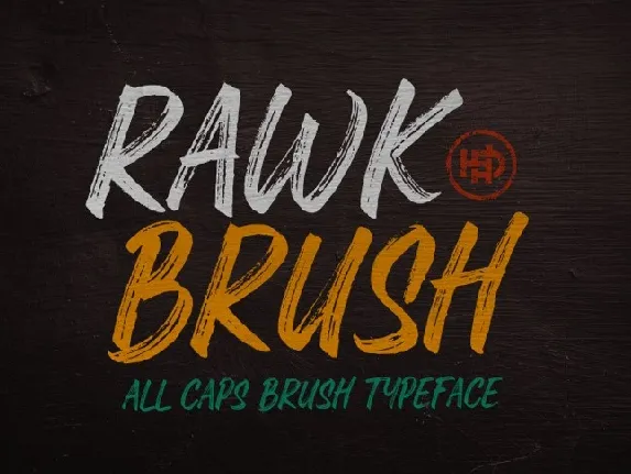 Rawk Brush font