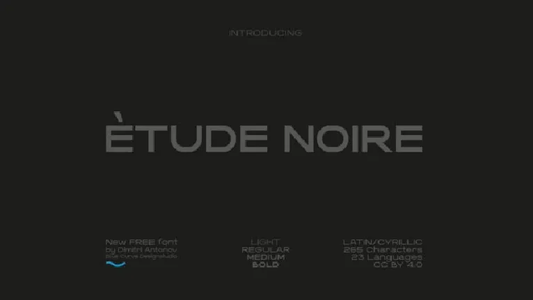 Etude Noire Family font