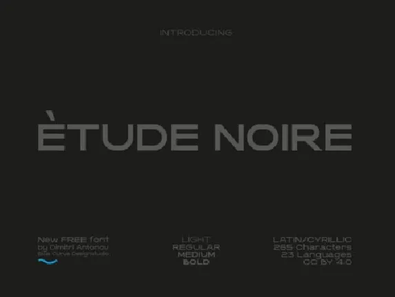 Etude Noire Family font