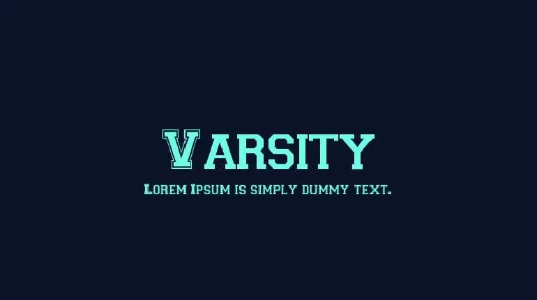 Varsity font