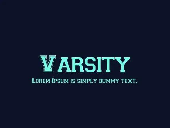 Varsity font