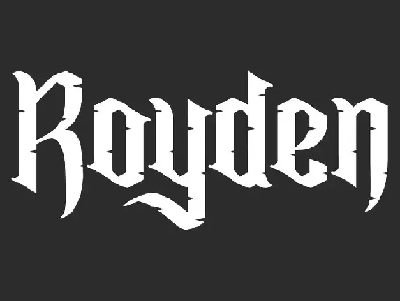 Royden Demo font