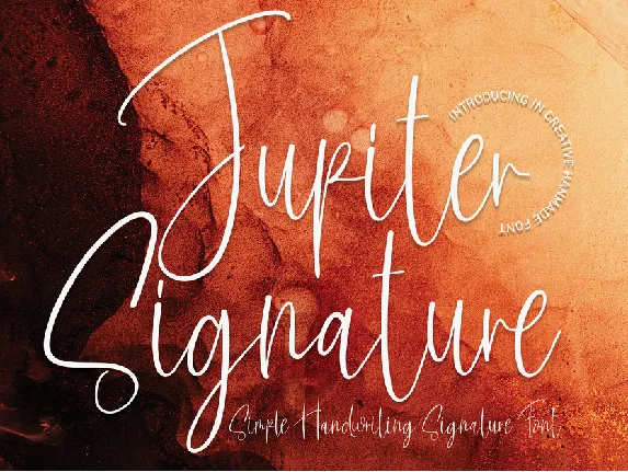 Jupiter Signature font