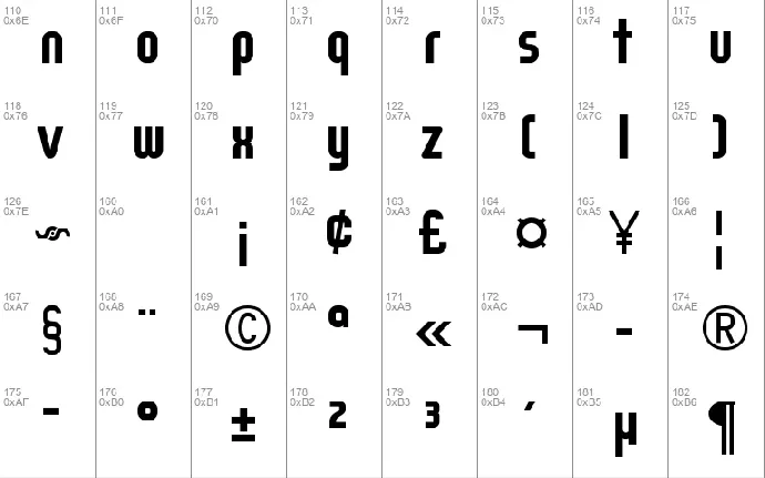 WOX~Modelist font