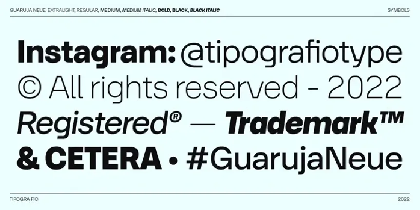 Guaruja Neue font