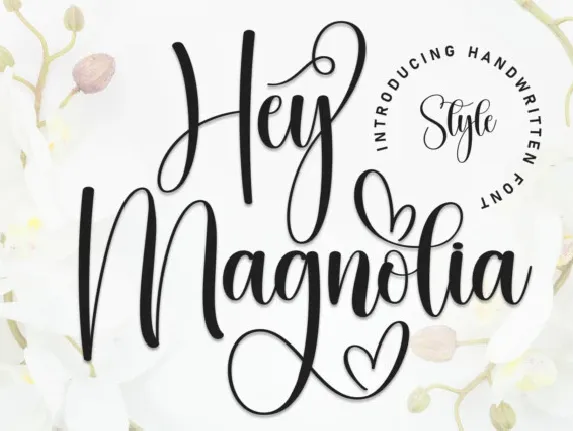 Hey Magnolia Calligraphy font