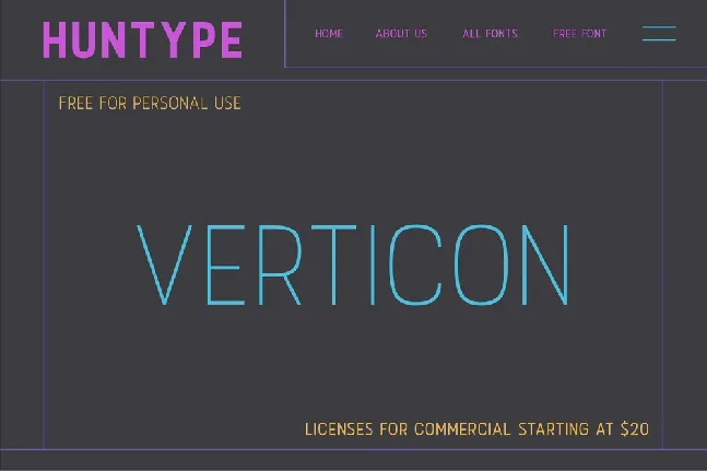 Verticon font