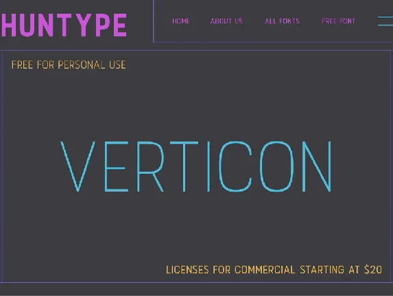 Verticon font