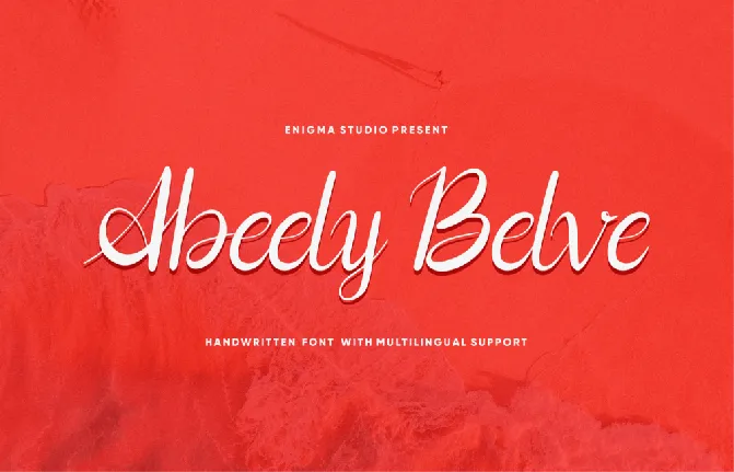 Abeely Belve font