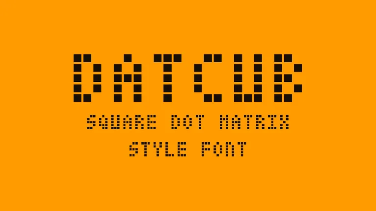 DatCub font