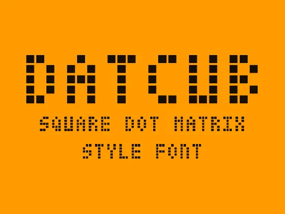 DatCub font