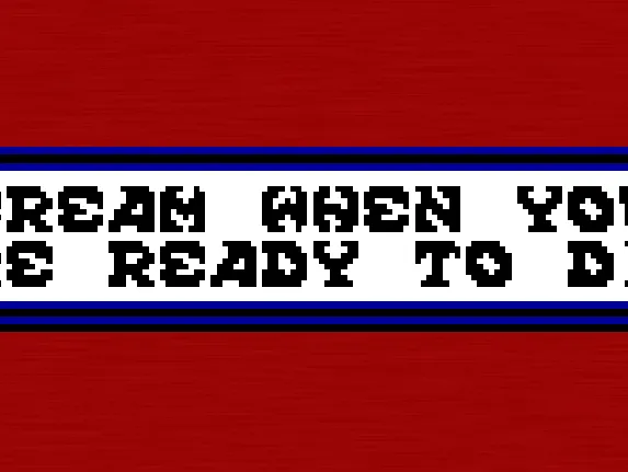 Scream When You're Ready To Die font