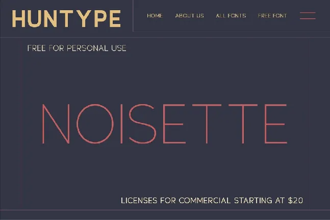 Noisette font