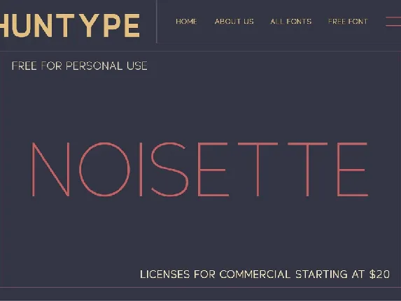 Noisette font