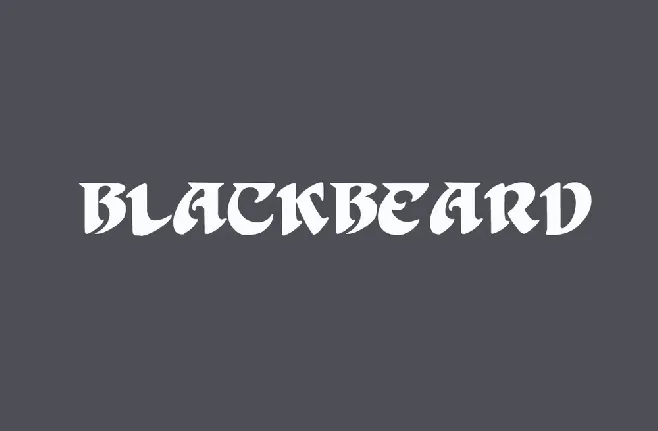 BlackBeard font