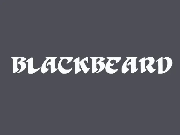 BlackBeard font