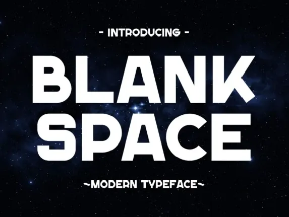 Blank Space Typeface font