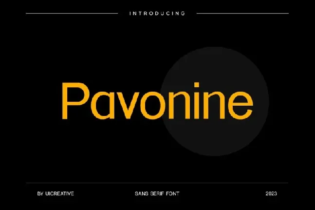 Pavonine font