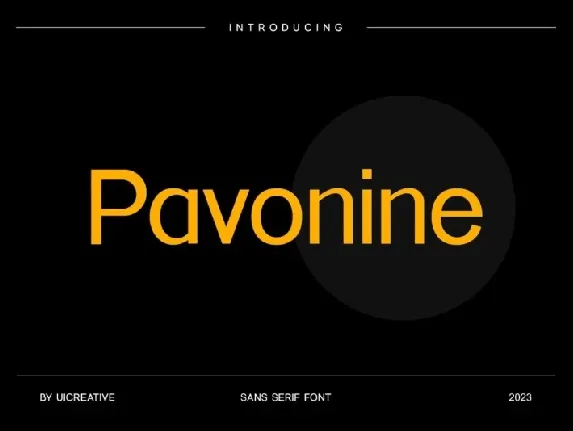 Pavonine font