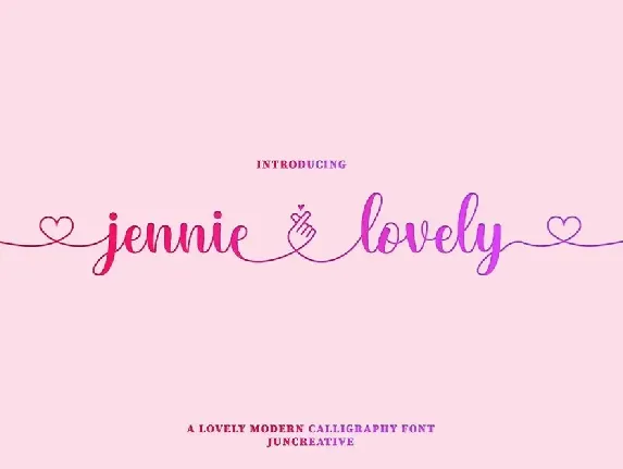 Jennie Lovely font