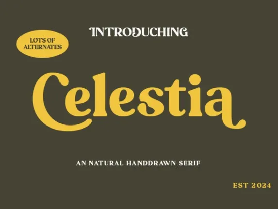 Celestia font